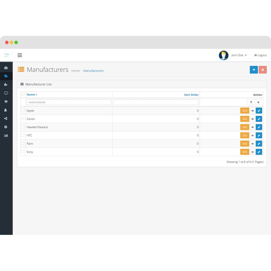Модуль Admin Quick Edit PRO для OpenCart