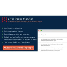 Error Pages Monitor | Redirect Manager | 404 Page (Auto Detect)