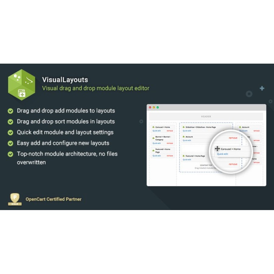 VisualLayouts – Drag and Drop Module Layout Editor / Редактор компоновки